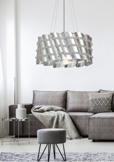 Smile pendant light 1xE27 silver 35 cm - product image 1