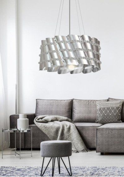 Smile pendant light 1xE27 silver 35 cm - product image 2