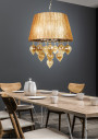 Lampa wisząca Elissa 3xE14 szaro beżowy 40 cm - zdjęcie produktu 1