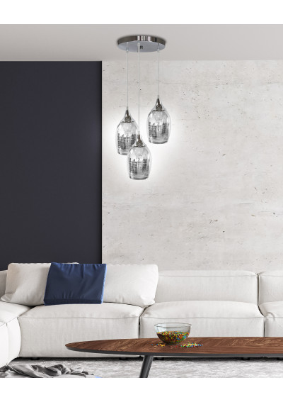 Marina pendant light 3xE27 chromee 35 cm - product image 1