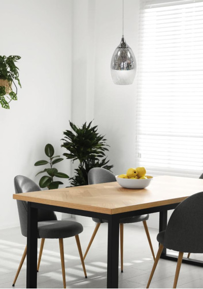 Lampa wisząca Celia 1xE27 srebrny 16 cm - zdjęcie produktu 2