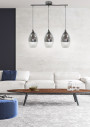 Celia pendant light 3xE27 silver 60 cm - product image 1