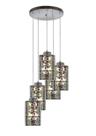 Nocturno pendant light 5xE27 chromee 37 cm