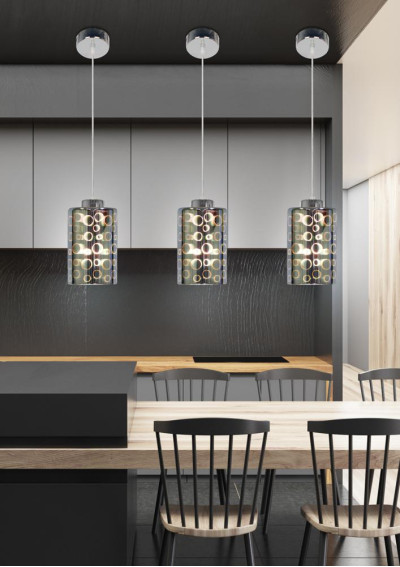 Lampa wisząca Nocturno 1xE27 chromowy 12 cm - zdjęcie produktu 2