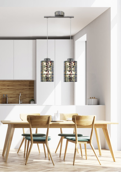 Nocturno pendant light 2xE27 chromee 44 cm - product image 1