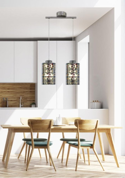 Nocturno pendant light 2xE27 chromee 44 cm - product image 2