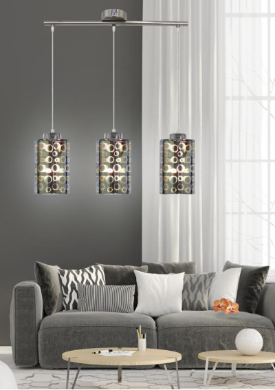 Lampa wisząca Nocturno 3xE27 chromowy 58 cm - zdjęcie produktu 2