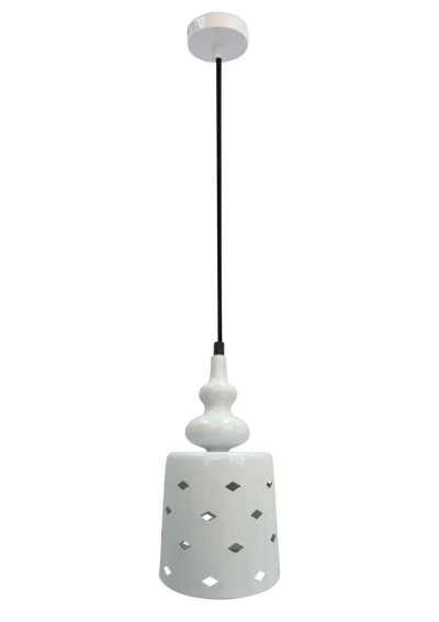 Lampa wisząca Hamp 1xE27 biały 14 cm
