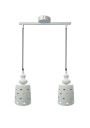 Hamp pendant light 2xE27 white 40 cm