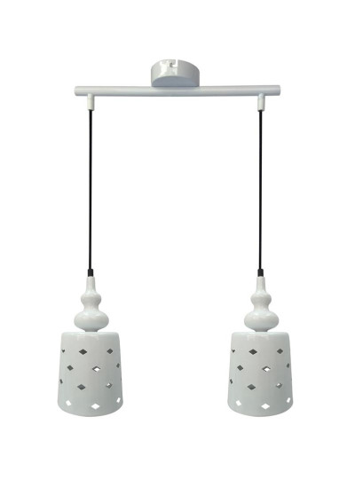 Lampa wisząca Hamp 2xE27 biały 40 cm