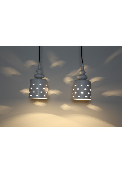 Lampa wisząca Hamp 2xE27 biały 40 cm - zdjęcie produktu 1
