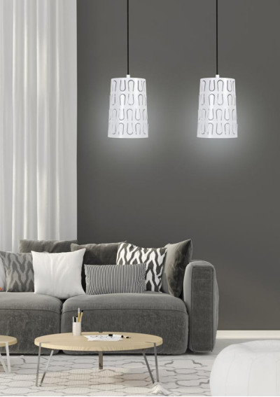 Vista pendant light 2xE27 white 48 cm - product image 2