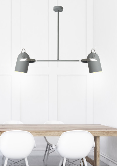 Gray pendant light 2xE27 grey 92 cm - product image 1