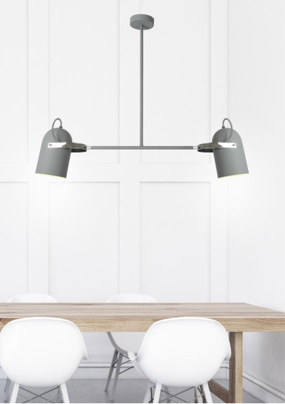 Lampa wisząca Gray 2xE27 szary 92 cm - zdjęcie produktu 2