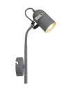 Gray wall light 1xE14 grey 19 cm