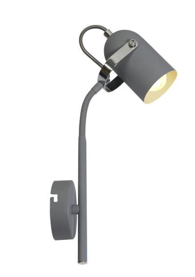 Lampa ścienna Gray 1xE14 szary 19 cm