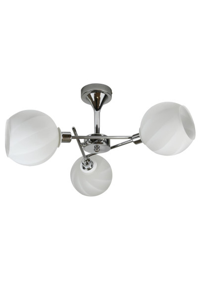 Lampa wisząca Raul 3xE27 chromowy, klosz biały 62 cm