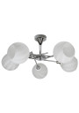 Raul pendant light 5xE27 chromee, klosz white 62 cm