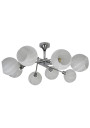 Raul pendant light 8xE27 chromee, klosz white 74 cm