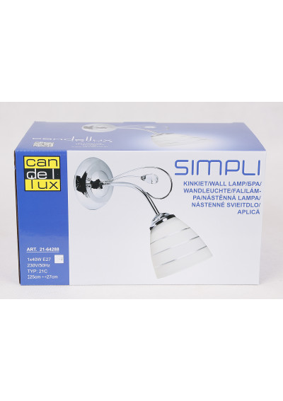 Lampa ścienna Simpli 1xE27 chromowy 12 cm - zdjęcie produktu 4