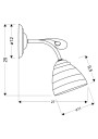 Lampa ścienna Simpli 1xE27 chromowy 12 cm - wymiary produktu