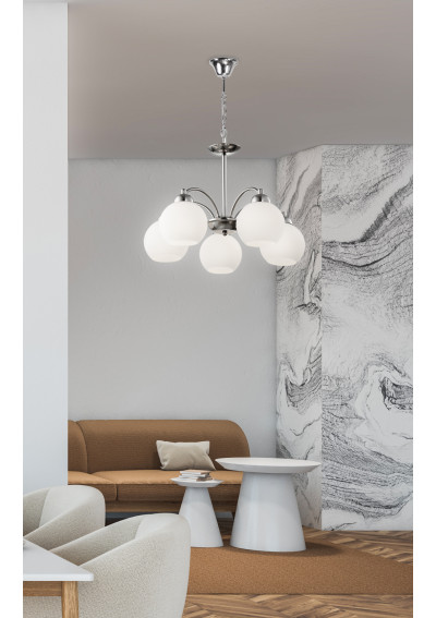 Tobago pendant light 5xE27 chromee 52 cm - product image 3