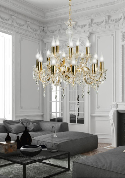 Maria pendant light 5xE14 gold 62 cm - product image 3