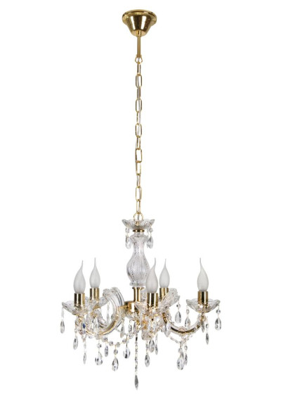 Lampa wisząca Maria 5xE14 złoty 48 cm