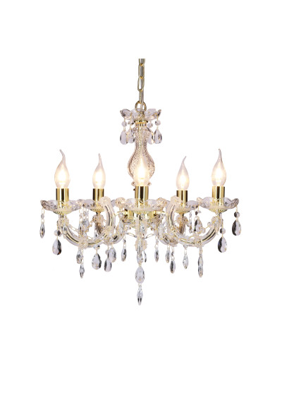 Lampa wisząca Maria 5xE14 złoty 48 cm - zdjęcie produktu 5