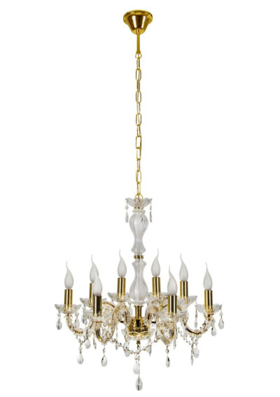 Maria pendant light 8xE14 gold 62 cm