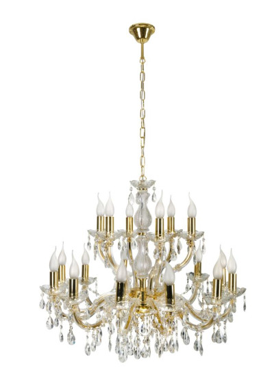Maria pendant light 18xE14 gold 76 cm