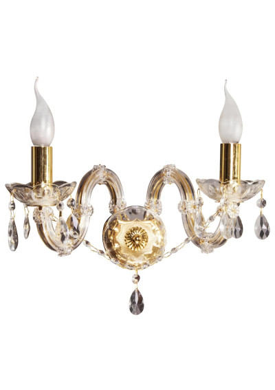 Maria wall light 2xE14 gold 42 cm