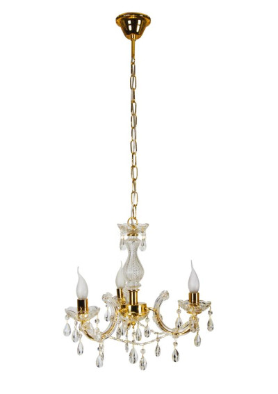 Lampa wisząca Maria 3xE14 złoty 48 cm
