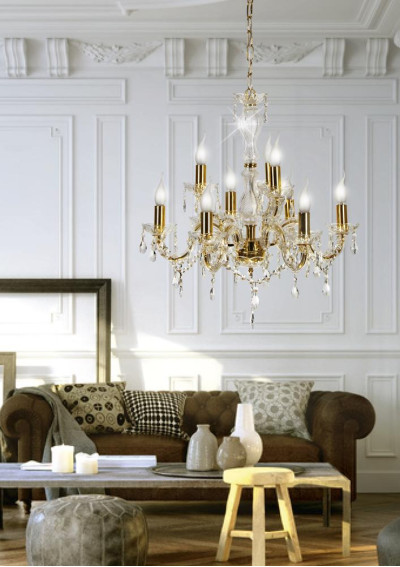 Maria pendant light 9xE14 gold 62 cm - product image 2