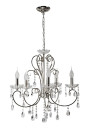 Lampa wisząca Aurora 5xE14 chromowy 57 cm