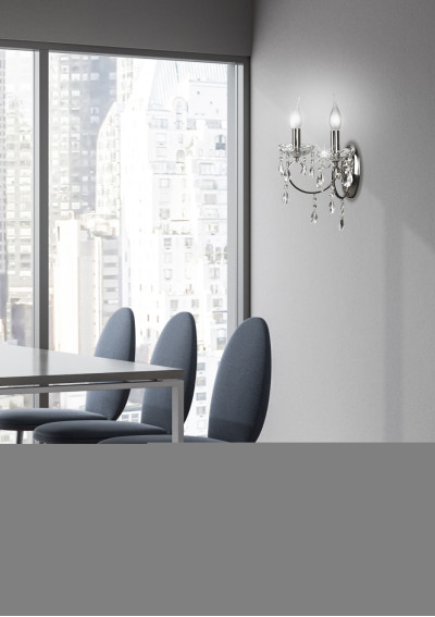 Lampa ścienna Aurora 2xE14 chromowy 27 cm - zdjęcie produktu 1