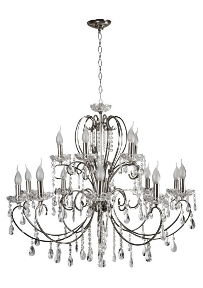 Lampa wisząca Aurora 15xE14 chromowy 88 cm