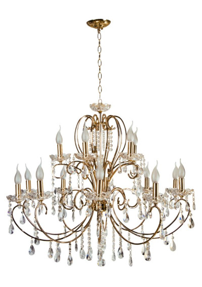 Aurora pendant light 15xE14 gold 88 cm