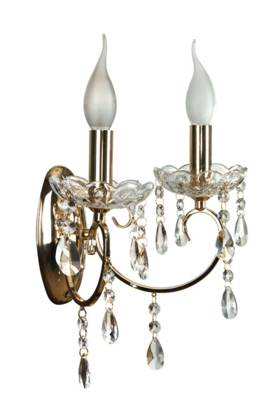 Aurora wall light 2xE14 gold 27 cm