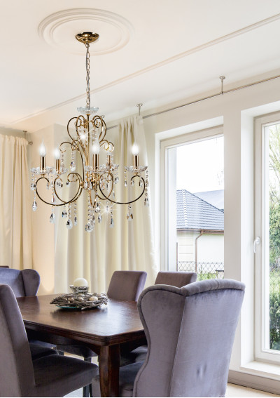 Lampa wisząca Aurora 5xE14 złoty 57 cm - zdjęcie produktu 1