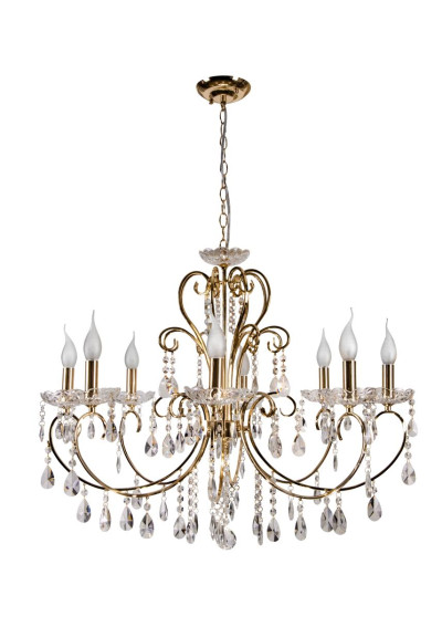 Aurora pendant light 8xE14 gold 73 cm