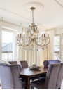 Aurora pendant light 8xE14 gold 73 cm - product image 1