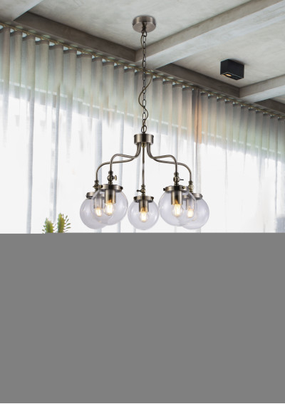 Lampa wisząca Ballet 5xE27 patynowy 55 cm - zdjęcie produktu 1