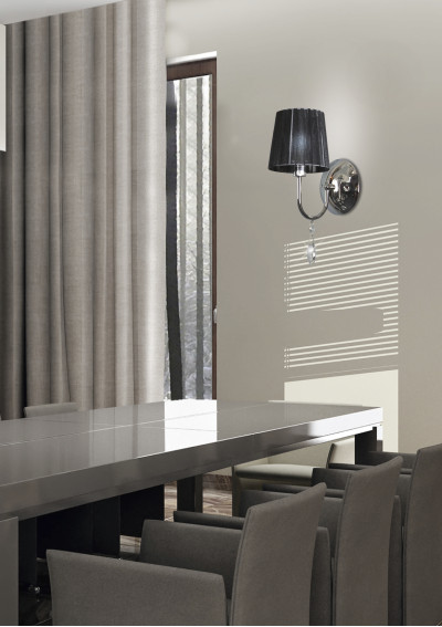 Sorento wall light 1xE14 chromee, abażur black 15 cm - product image 1