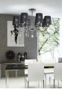 Sorento pendant light 8xE14 chromee, abażur black 68 cm - product image 2