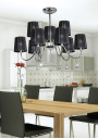 Lampa wisząca Sorento 9xE14 chromowy, abażur czarny 73 cm - zdjęcie produktu 1