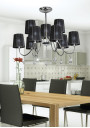 Lampa wisząca Sorento 9xE14 chromowy, abażur czarny 73 cm - zdjęcie produktu 2