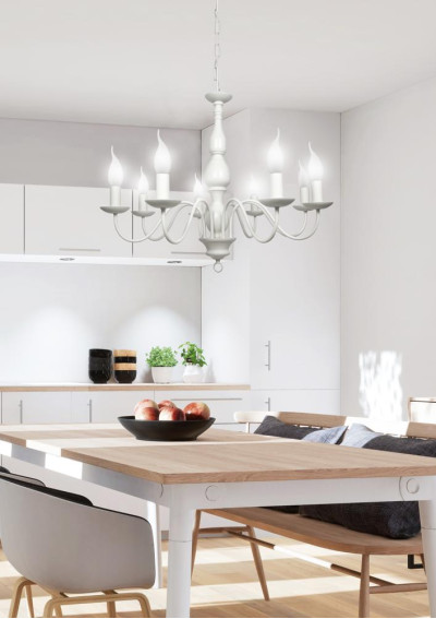 Bellagio pendant light 8xE14 cream 74 cm - product image 2