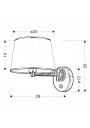 Ibis wall light 1xE14 patynowy 20 cm - product dimensions