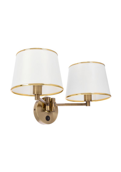 Lampa ścienna Ibis 2xE14 patynowy 48 cm
